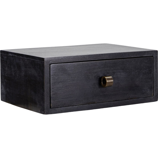 Wandregal mit Schublade Bedsi Schwarz - DesignWe.Love