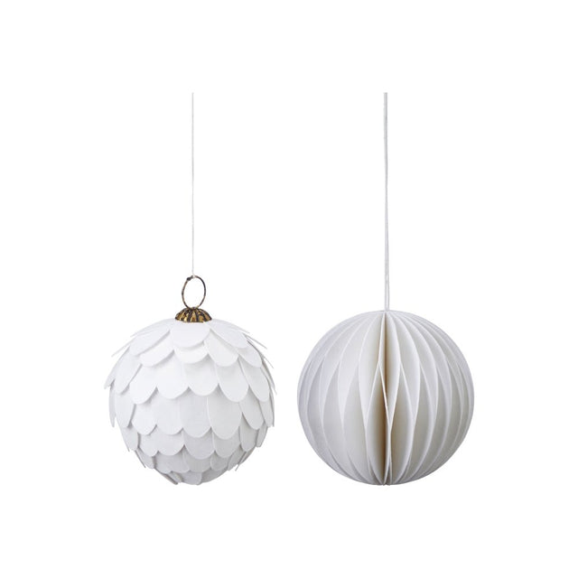 Weihnachtsbaumkugel 4er - Set Christmas Ball Mix Weiß - wikholmform - DesignWe.Love