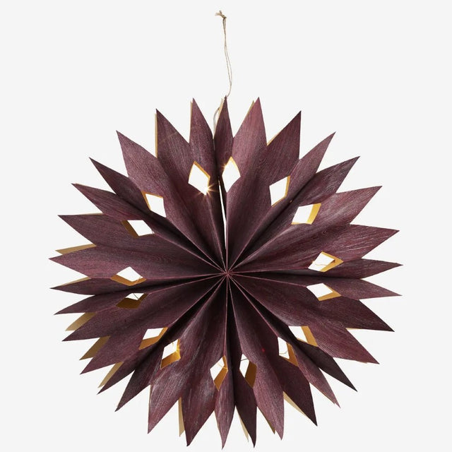 Weihnachtsstern aus Papier mit Licht Veneer - Madam Stoltz - DesignWe.Love