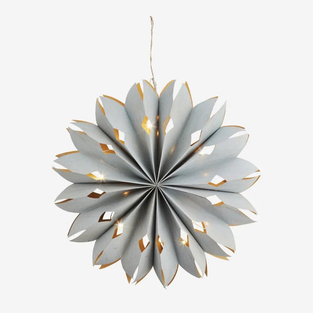 Weihnachtsstern aus Papier mit Licht Veneer - Madam Stoltz - DesignWe.Love