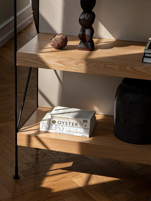 Zet Storage System, Regalsystem mit 2 Böden Eiche Natur - Audo - DesignWe.Love
