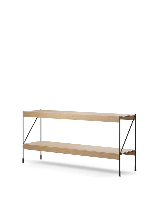 Zet Storage System, Regalsystem mit 2 Böden Eiche Natur - Audo - DesignWe.Love