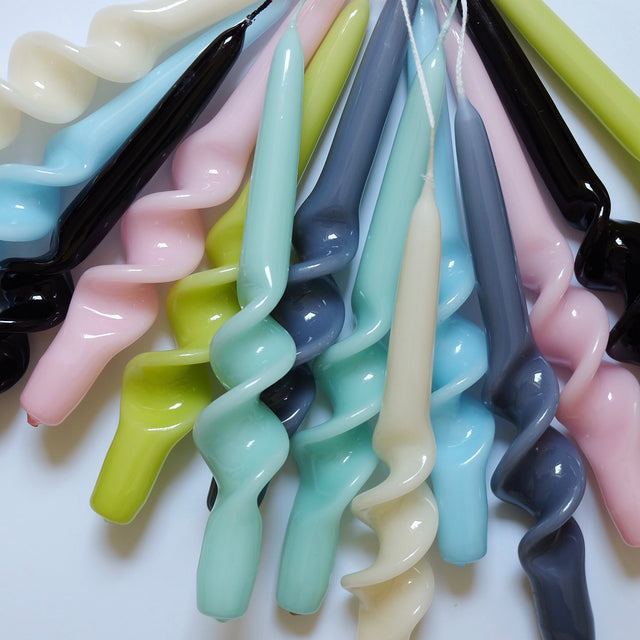 4er Set Twist Kerzen Swirl