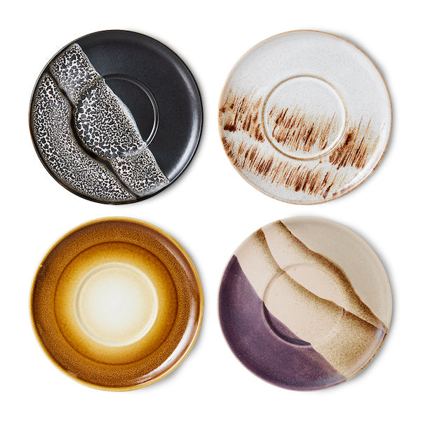 4er Set Untertassen Big Sur 70s Ceramics - HKliving