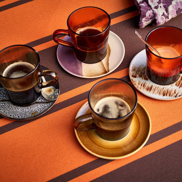 4er Set Untertassen Big Sur 70s Ceramics - HKliving