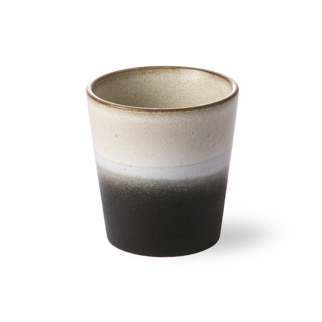 HK Living Kaffeebecher 70s Ceramics – Stoneware Tumbler 230 ml, handglasiert, reaktive Glasur, Farbwelt Rock