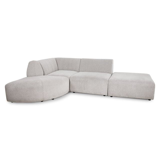 Modulares Sofa Element Jax Sneak hellgrau - HKliving