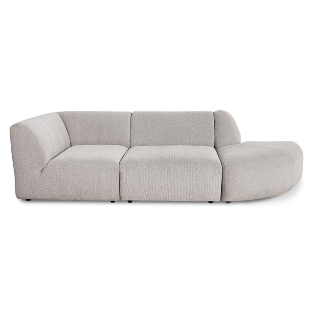 Modulares Sofa Element Jax Sneak hellgrau - HKliving