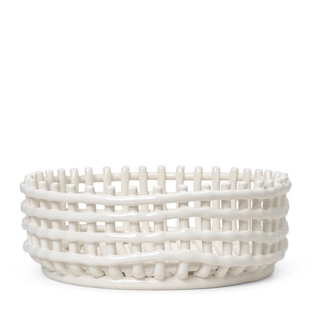 Obstkorb Ceramic Centerpiece Weiss - ferm LIVING - DesignWe.Love