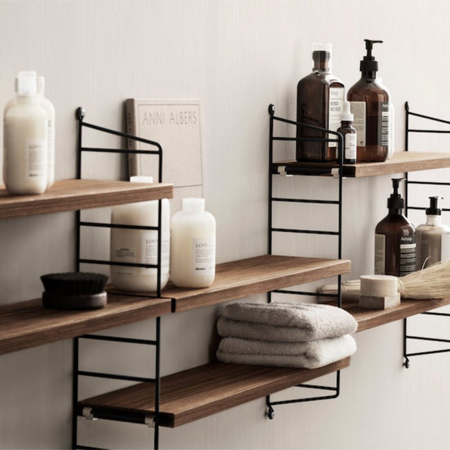 Regalboden einzeln 58x30cm Walnuss - Regalsystem - String Furniture - DesignWe.Love