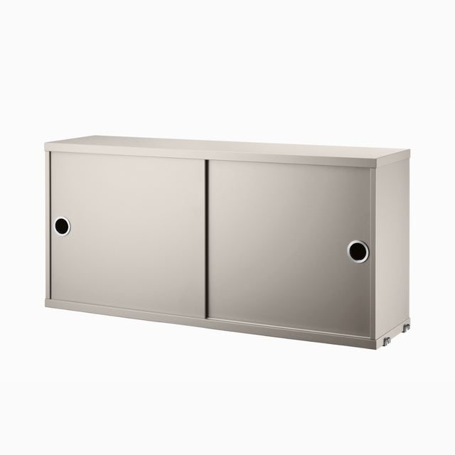 Schrank mit Schiebetüren 78x20cm Beige – String Furniture