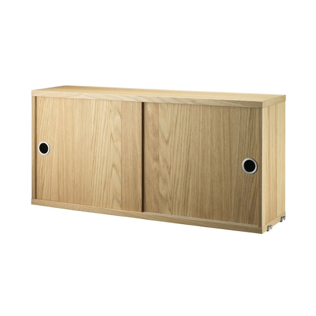 Schrank mit Schiebetüren 78x20cm Eiche - String Furniture - DesignWe.Love