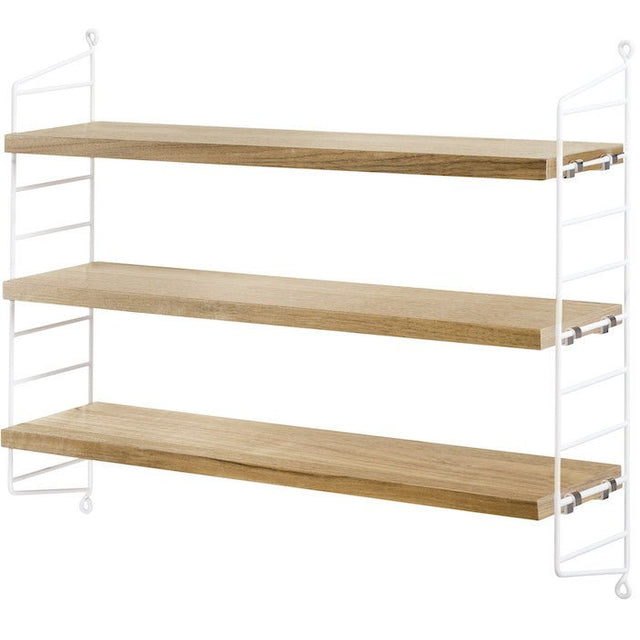 String Pocket Wandregal Eiche/Weiss - String Furniture - DesignWe.Love