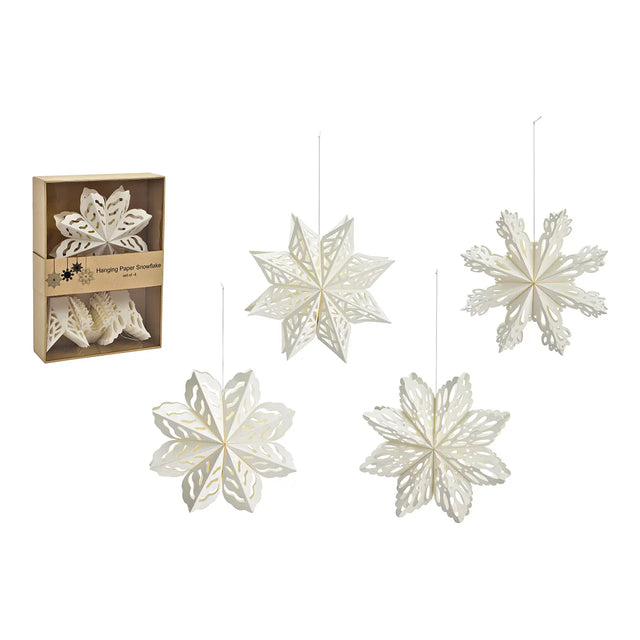 Papier-Schneeflocken zum Aufhängen im Set - DesignWe.Love