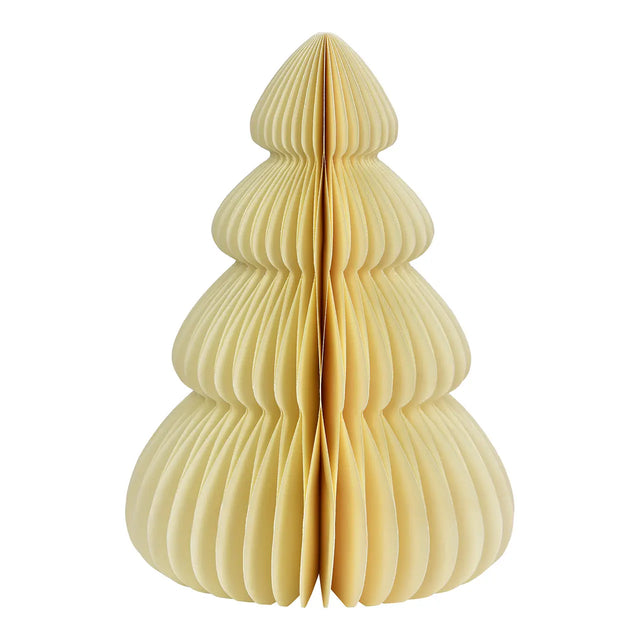 Papier Tannenbaum Tanne Weiß 30 cm, bauchig aus Wabenpapier