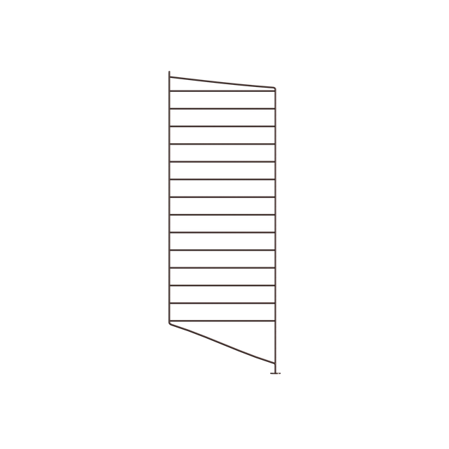 String Bodenleiter 85×30cm Dunkelbraun einzeln – Regalleiter String Furniture