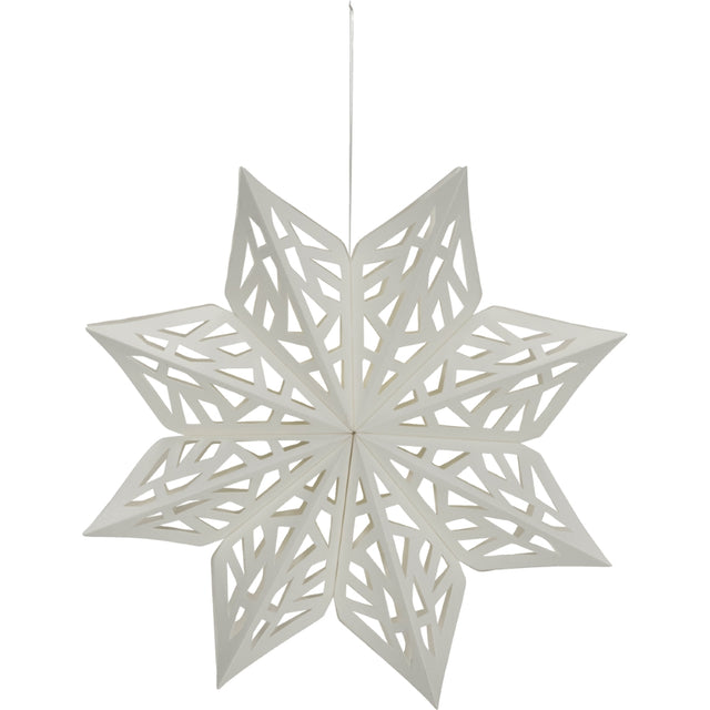Papierstern Nostic B Weiß Ø 23 cm – Weihnachtsstern aus Papier mit Ausstanzungen