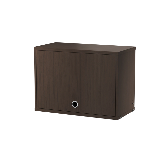 String Schrank mit Klapptür 58 cm Dunkle Eiche – Hängeschrank für das String Regal