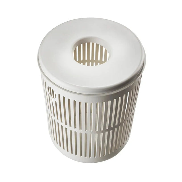 Wäschekorb Ume mit Deckel  Ansicht von oben White Zone Denmark, Design-Wäschekorb rund