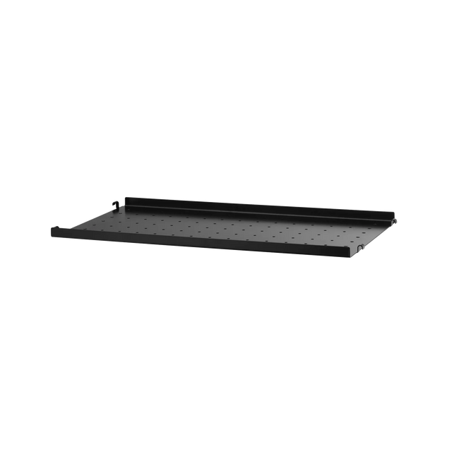 String Metallboden niedrige Kante 58×30cm Schwarz – Regalboden aus Metall für das String Regal