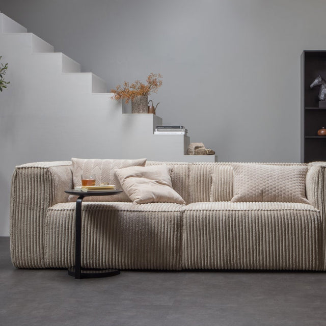 3,5 Sitzer Sofa Bean Ribcord Travertin - WOOOD - DesignWe.Love
