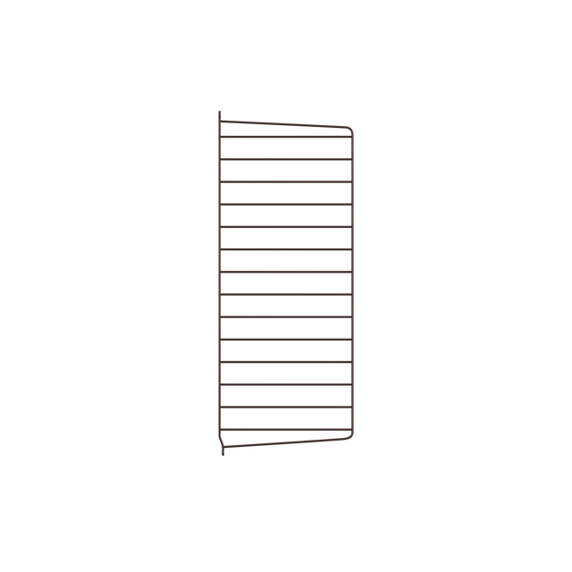 String Wandleiter 75×30cm Dunkelbraun einzeln – Regalleiter String Furniture