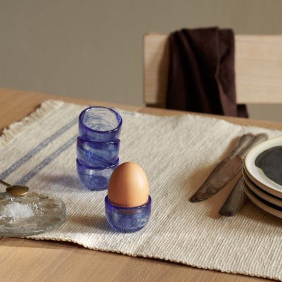 4er Set Eierbecher Tinta Blue - ferm LIVING - DesignWe.Love