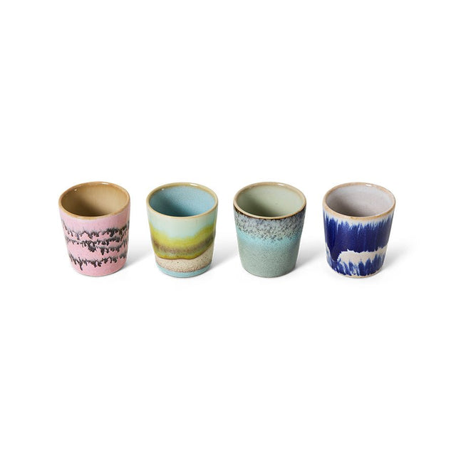 4er Set Eierbecher Vibrance 70s Ceramics - HK Living - DesignWe.Love