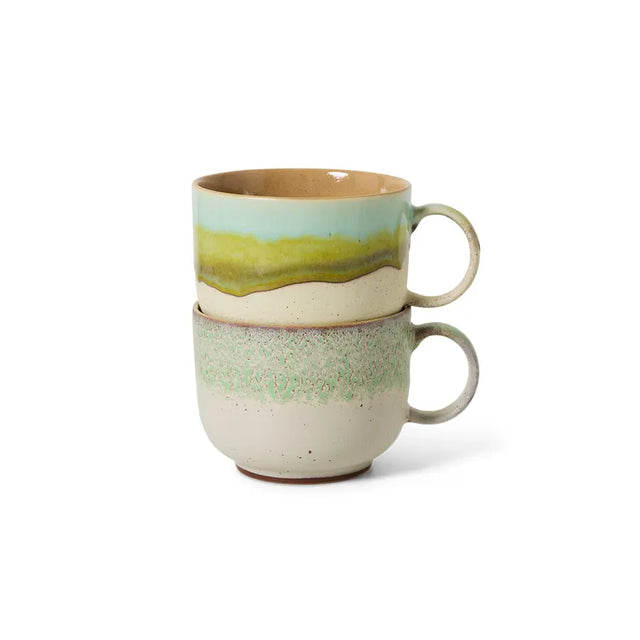 70s Ceramics Teetassen Neo gestapelt - HKliving