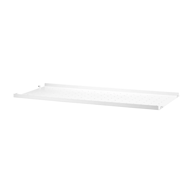String Metallboden niedrige Kante 78×30cm Weiß – Regalboden aus Metall für das String Regal