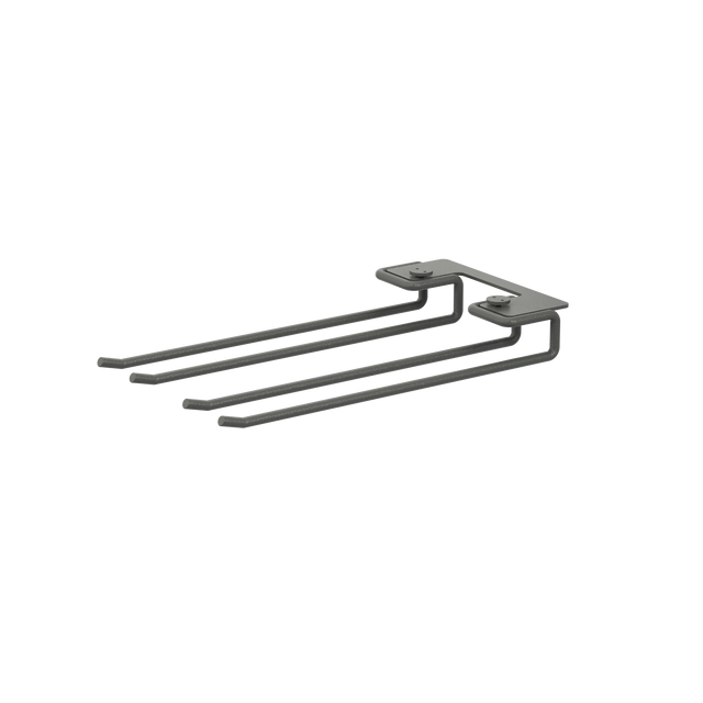 String Gläserschiene 20 cm Dunkelgrau – Weinglashalter für den String Metallboden
