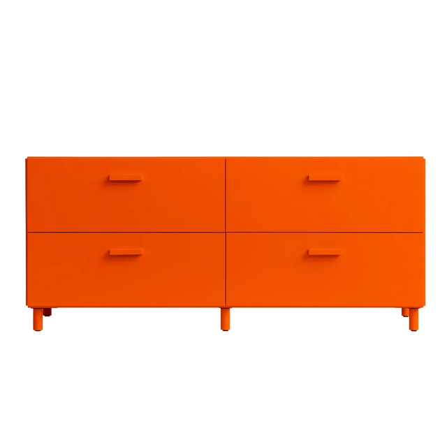 String Relief Kommode niedrig Orange – Designer Kommode von TAF Studio