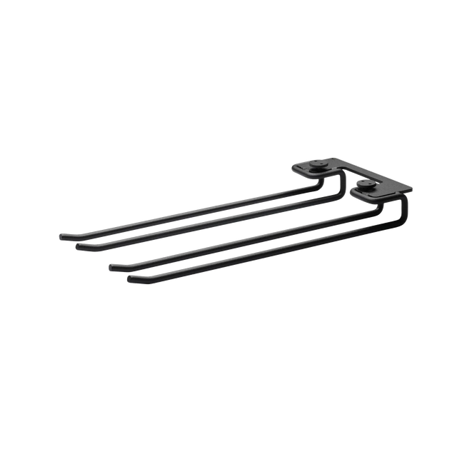 String Gläserschiene 30 cm Schwarz – Weinglashalter für den String Metallboden