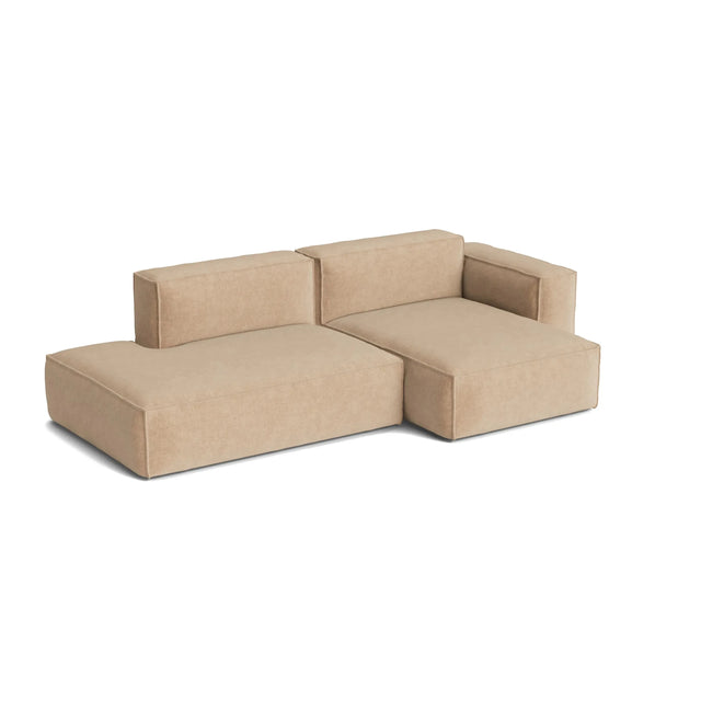 HAY Mags Soft 2,5-Sitzer Sofa mit abnehmbarem Bezug, Kombination 3 rechts, Bezug Overlap 01