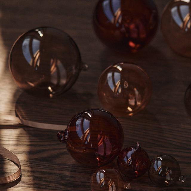 Weihnachtsbaumkugeln Glass Baubles S Roseate - ferm LIVING - DesignWe.Love