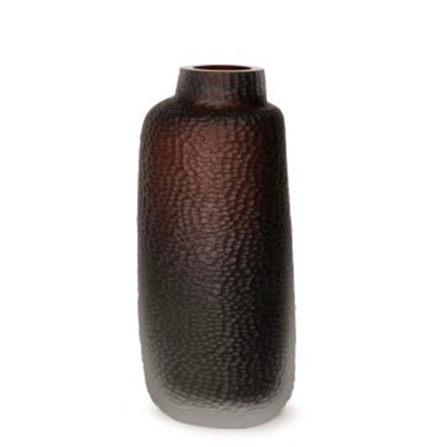 Vase Lugano Tall Dark Brown/Clear – Guaxs Bohemian Crystal