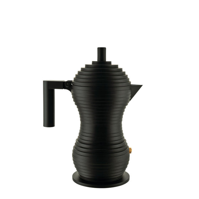 Alessi Pulcina Espressokocher in Schwarz für 3 Tassen, Espressokanne von Michele De Lucchi