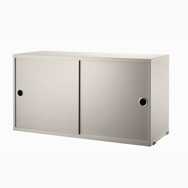 Schrank mit Schiebetüren 78x30cm Beige – String Furniture