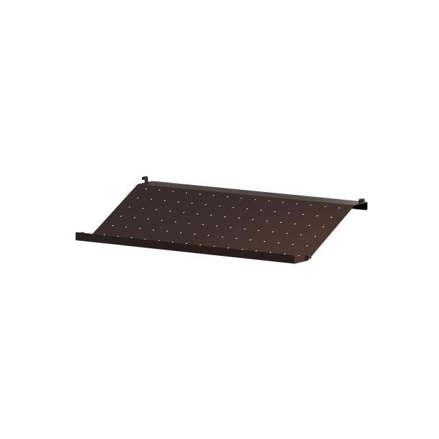 String Schuhregal 58×30cm Dunkelbraun – Schuhablage aus Metall für das String Regal