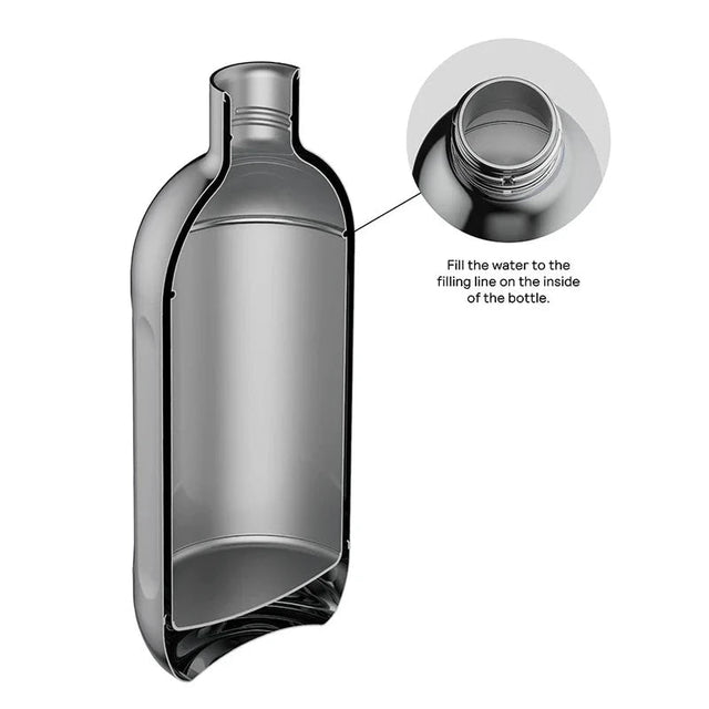 Aarke Flaschen & CO2 Nachfüll - Set für Carbonator Pro - Edelstahl + Glasflasche + CO2 - DesignWe.Love