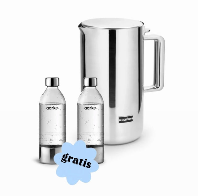 Aarke Wasserkocher Starter - Set - Kettle Edelstahl inkl. 2 Flaschen gratis - DesignWe.Love