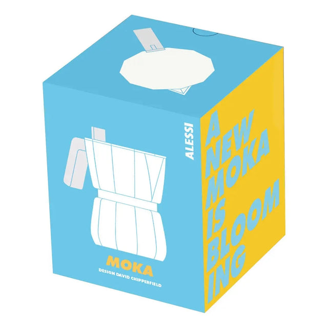 Alessi Moka Espressokocher in Geschenk Verpackung, Design David Chipperfield