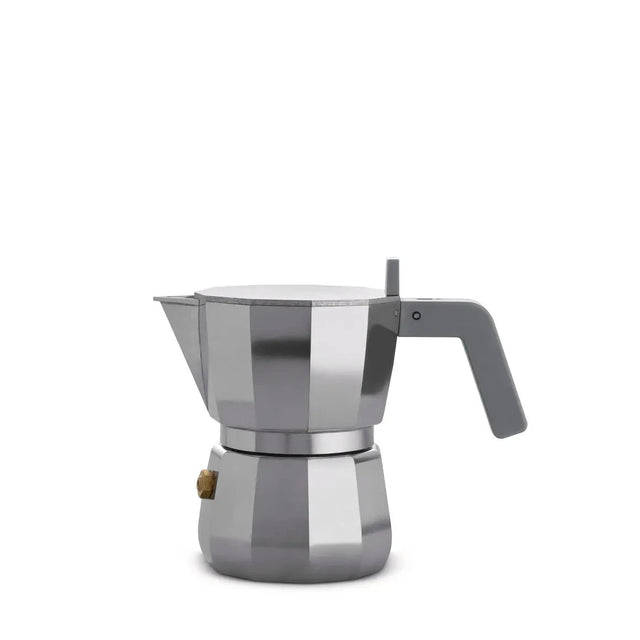 Alessi Moka Espressokocher von David Chipperfield in Grau fuer 1 Tasse