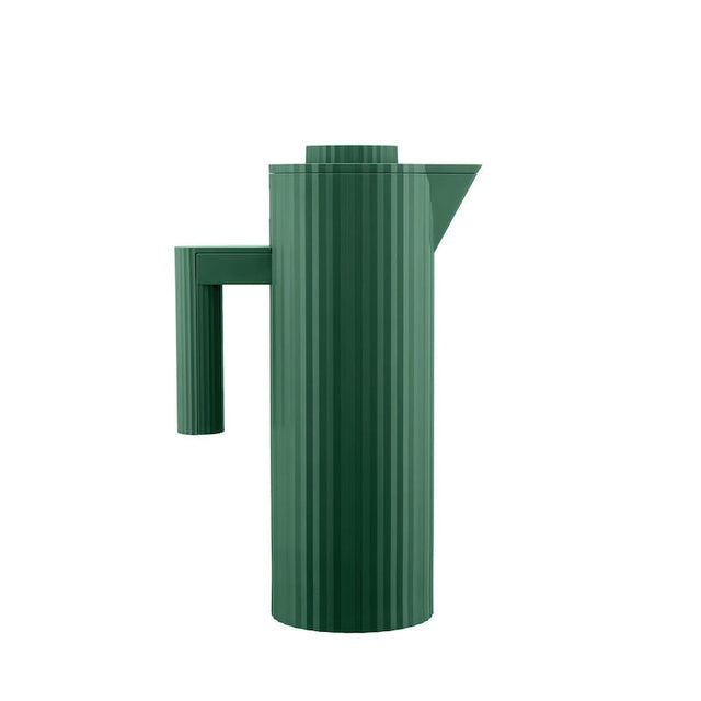 Alessi Thermoskanne Plissé in Grün – Design Michele De Lucchi, 1 Liter