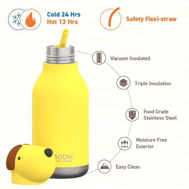 Asobu Trinkflasche Kinder - Tierfigur Thermosflasche - DesignWe.Love