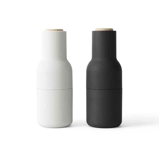 Audo Copenhagen Bottle Grinder Large Set Ash Carbon – Salz- und Pfeffermühle Design Norm Architects