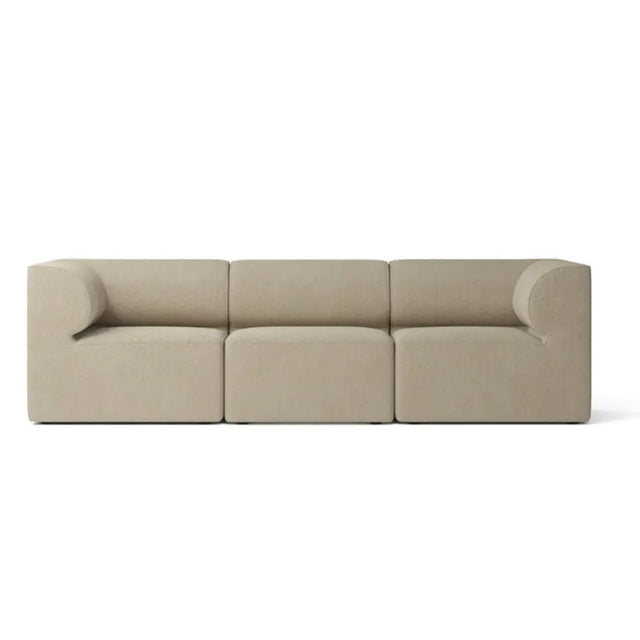 Audo Eave Modular 86 Dreisitzer Sofa Bouclé Beige, Frontalansicht