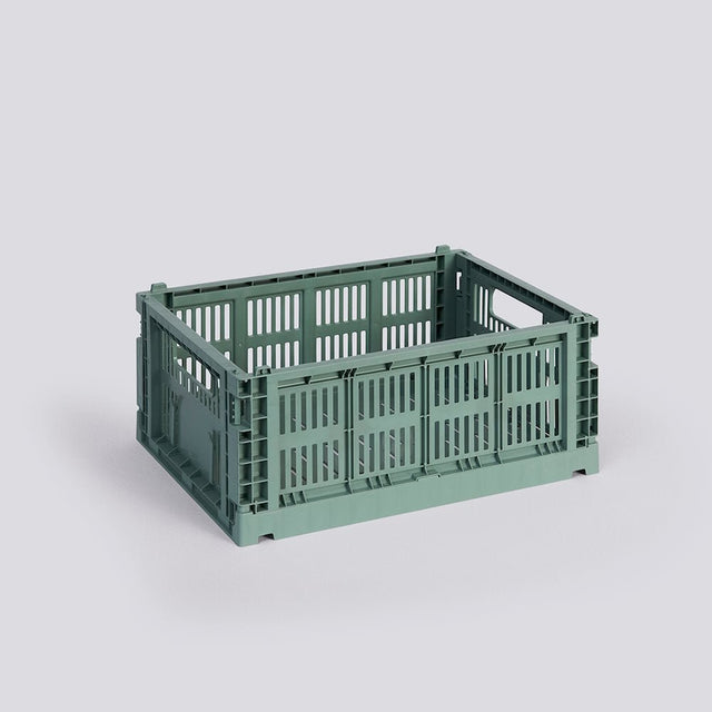 Aufbewahrungsbox Colour Crate Medium, Sage Green - HAY - DesignWe.Love