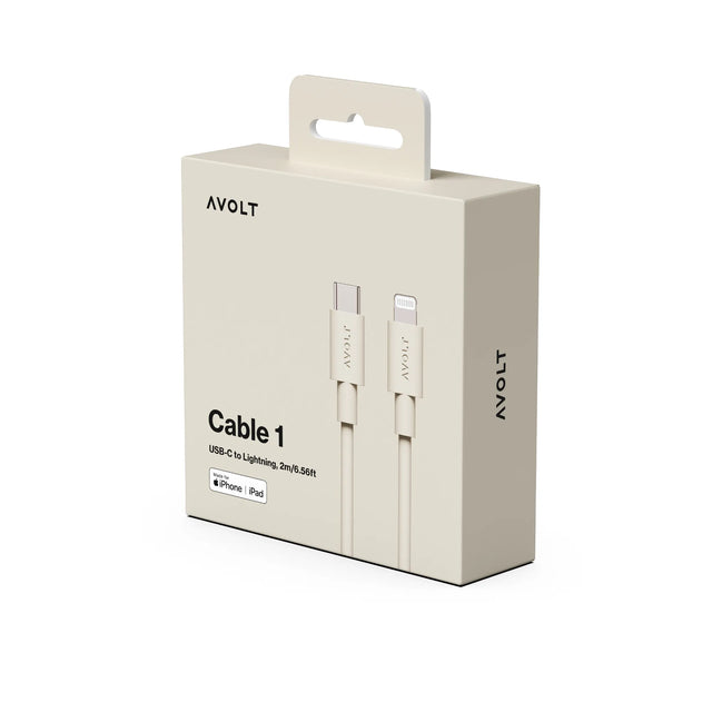 Avolt Cable 1 USB-C auf Lightning Ladekabel in Nomad Sand