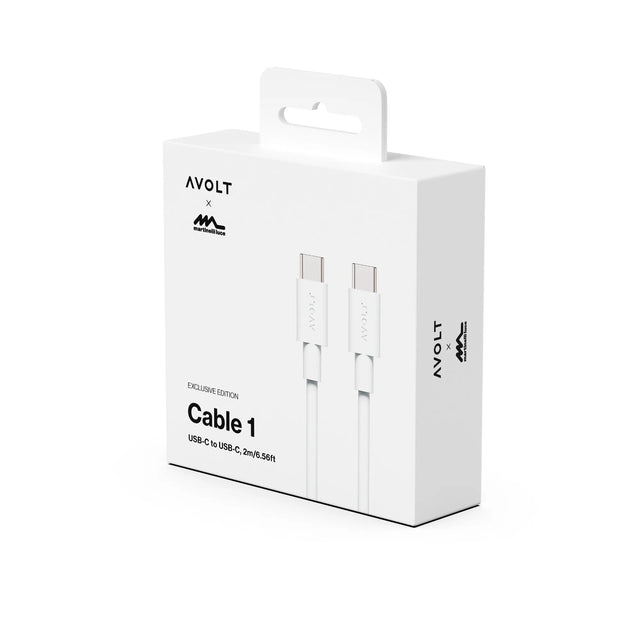 Avolt Cable 1 USB-C Kabel 2 m in Opal White